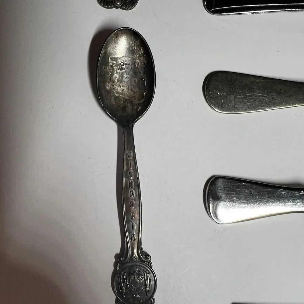 Vtg Stainless Silverplate Spoon Lot 10pc Oneida Wm Rogers Victor Royal Saxony